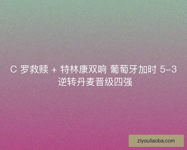C 罗救赎 + 特林康双响 葡萄牙加时 5-3 逆转丹麦晋级四强